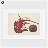 Japanese lobster from Album of Sketches by Katsushika Hokusai and His Disciples - 葛飾 北斎 Poster.