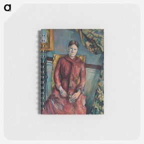 アートメモ帳-Madame Cézanne in a Red Dress by Paul Cézanne - ポール セザンヌ Memo.