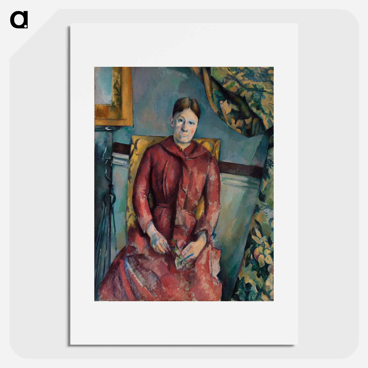 Madame Cézanne in a Red Dress by Paul Cézanne - Paul Cézanne Poster.