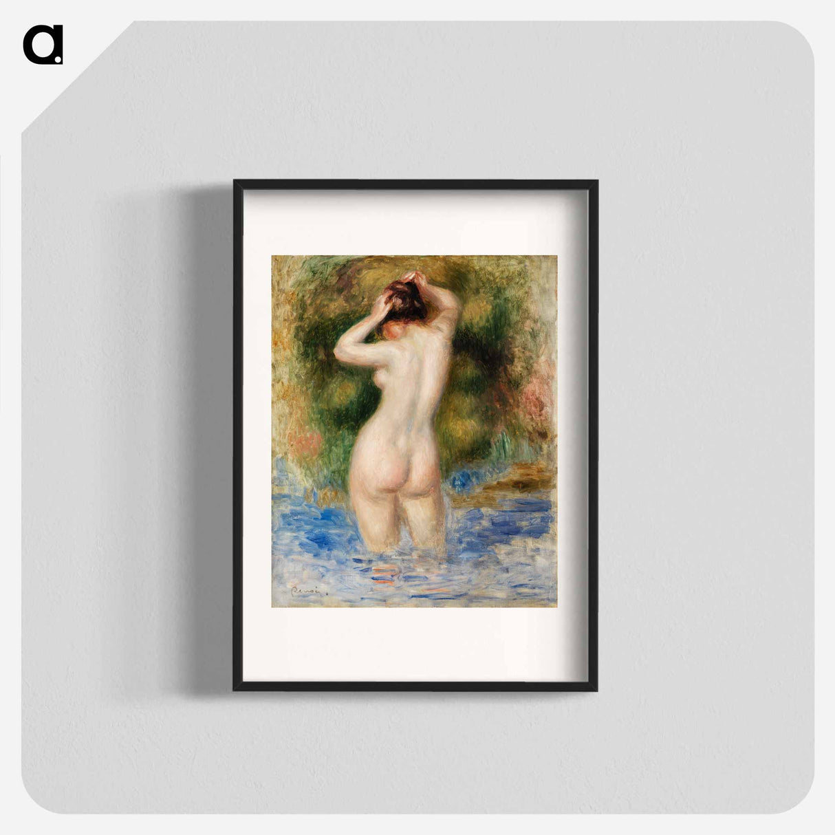 Bather (Baigneuse) - Pierre-Auguste Renoir Poster.