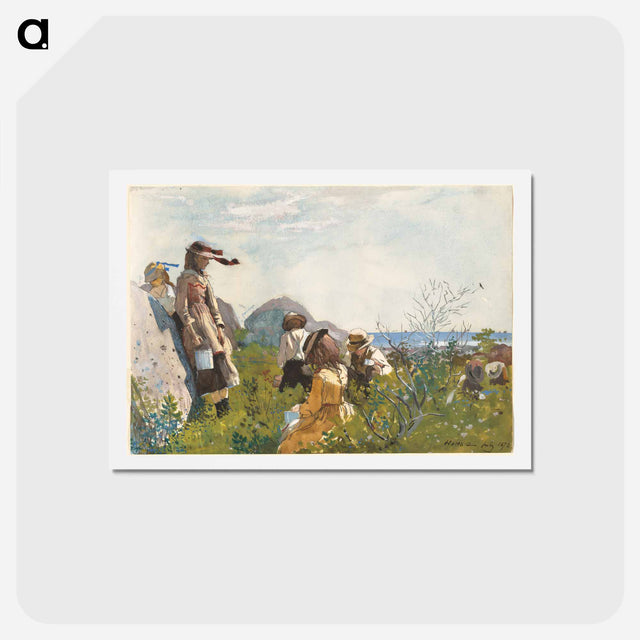 アートポストカード-Berry Pickers - ウィンスロー ホーマー Postcard.