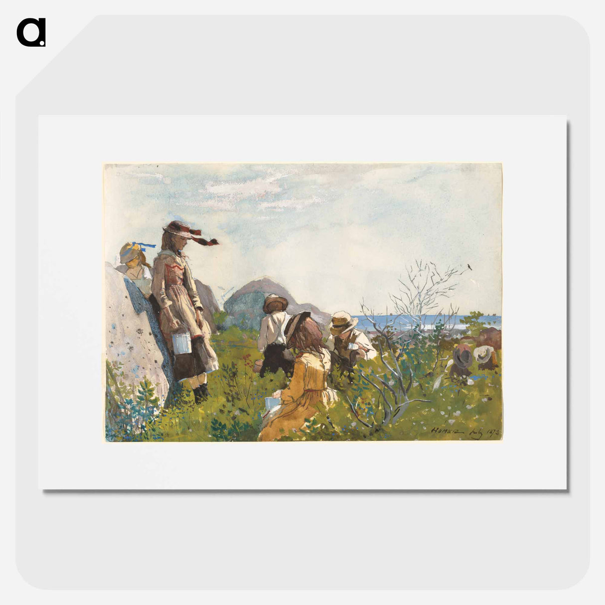 Berry Pickers - Winslow Homer Poster.