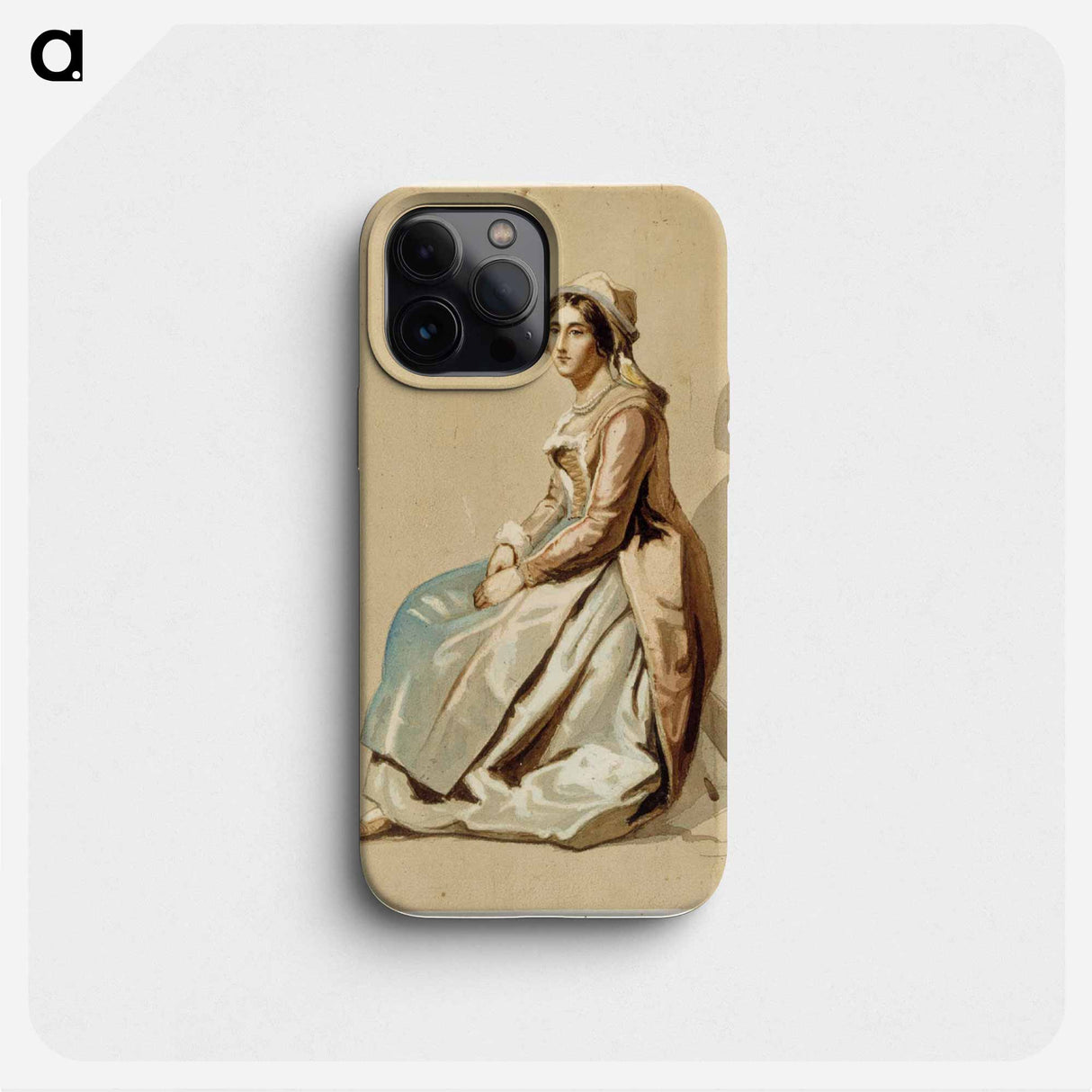 Istuva nainen, malliharjoitelma - アルバート エーデルフェルト Phone Case.