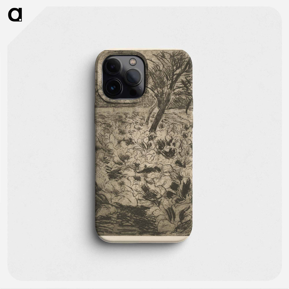 The Cabbage Field - Camille Pissarro Phone Case.