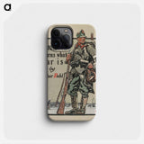 Romanian soldier in snow - エドワード ペンフィールド Phone Case.