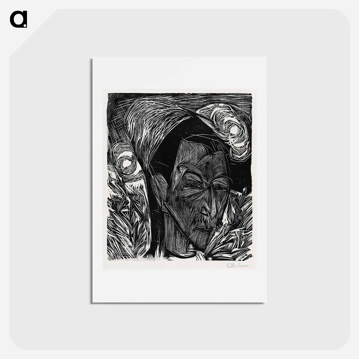 アートポストカード-The Fifth Bauhaus Portfolio: German Artists - エルンスト ルートヴィヒ キルヒナー Postcard.