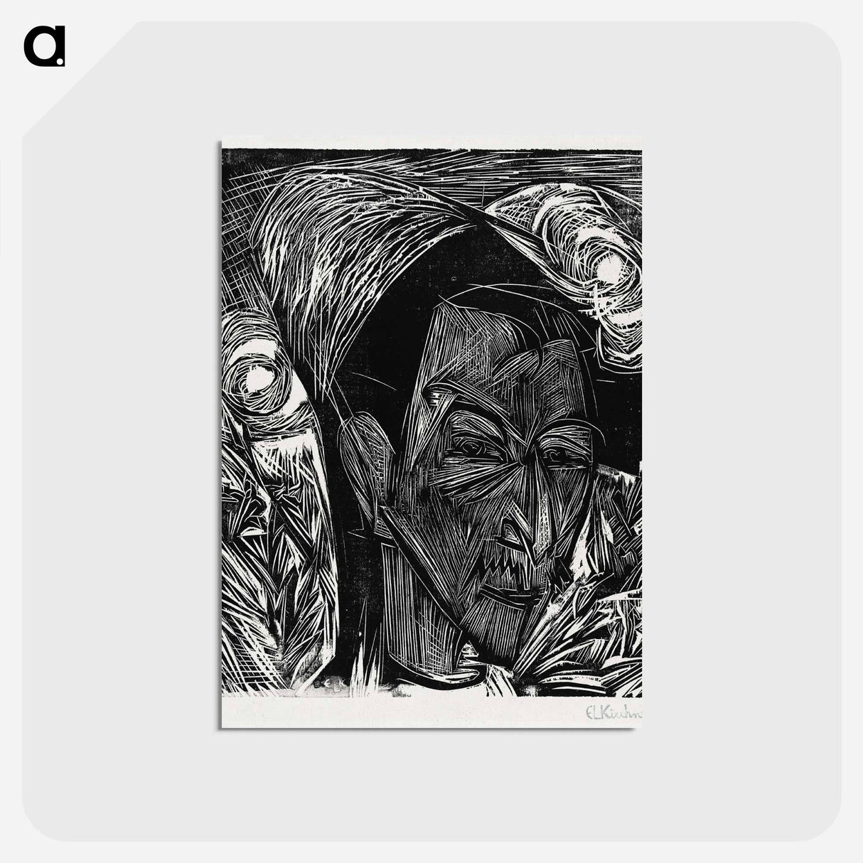 アートポストカード-The Fifth Bauhaus Portfolio: German Artists - エルンスト ルートヴィヒ キルヒナー Postcard.