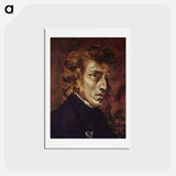 アートポストカード-Frederic Chopin - ウジェーヌ ドラクロワ Postcard.