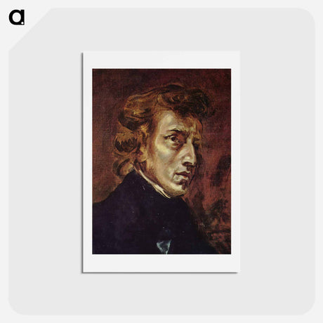 アートポストカード-Frederic Chopin - ウジェーヌ ドラクロワ Postcard.