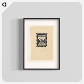 アートポスター-Ontwerp voor een ex libris van Heideveld te Laren by Julie de Graag - ユリー デ フラーハ Poster.