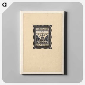 アートパネル-Ontwerp voor een ex libris van Heideveld te Laren by Julie de Graag - ユリー デ フラーハ Canvas.