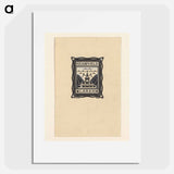 Ontwerp voor een ex libris van Heideveld te Laren by Julie de Graag - Julie de Graag Poster.