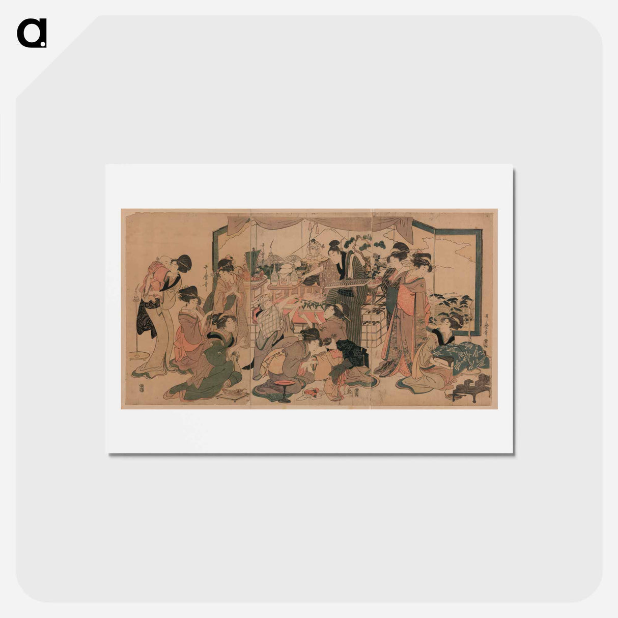 アートポストカード-Ebisuko - 喜多川 歌麿 Postcard.