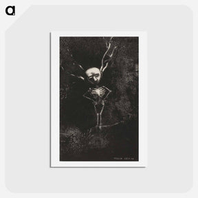 アートポストカード-In the Maze of Branches, the Pale Figure Appeared - オディロン ルドン Postcard.