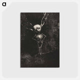 アートポストカード-In the Maze of Branches, the Pale Figure Appeared - オディロン ルドン Postcard.