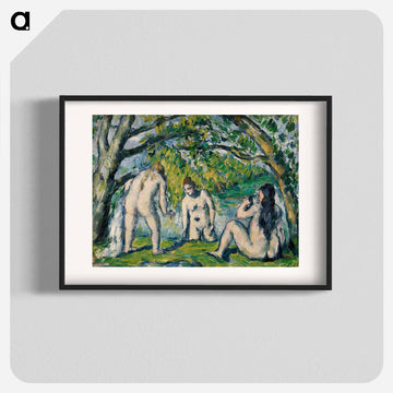 Three Bathers - Paul Cezanne Poster.