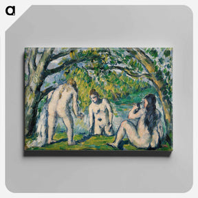 アートパネル-Three Bathers - ポール セザンヌ Canvas.