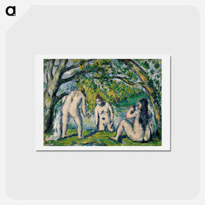 アートポストカード-Three Bathers - ポール セザンヌ Postcard.