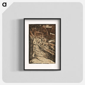 アートポスター-A Fisherman Drinking Beside His Canoe - ポール ゴーギャン Poster.