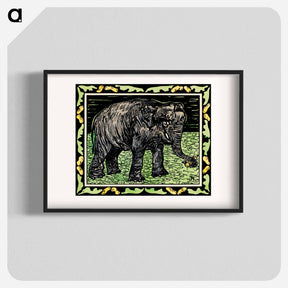 アートポスター-Olifant met fles - テオ ヴァン ホイテマ Poster.