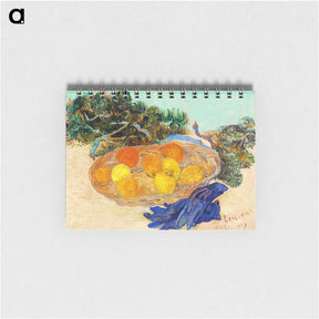 アートメモ帳-Still Life of Oranges and Lemons with Blue Gloves - フィンセント ファン ゴッホ Memo.