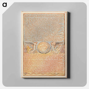 アートパネル-Jerusalem, Plate 72, "And the Thirty-two Counties" - ウィリアム ブレイク Canvas.