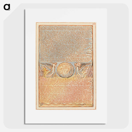 アートポスター-Jerusalem, Plate 72, "And the Thirty-two Counties" - ウィリアム ブレイク Poster.