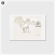 アートポストカード-Sheep Grazing in a Field - ウィンスロー ホーマー Postcard.