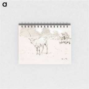 アートメモ帳-Sheep Grazing in a Field - ウィンスロー ホーマー Memo.