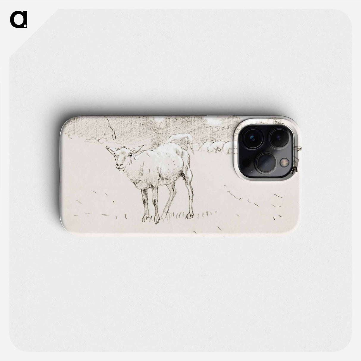 Sheep Grazing in a Field - Winslow Homer Phone Case.