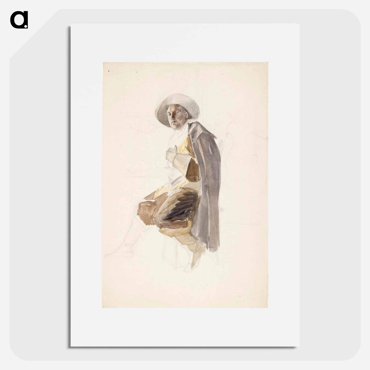 Nuori mies 1600-luvun soturin puvussa - アルバート エーデルフェルト Poster.
