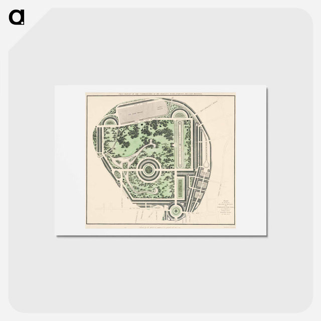 アートポストカード-The cartographic report of his majesty’s woods, forests, and land revenues - アンティーク地図 Postcard.
