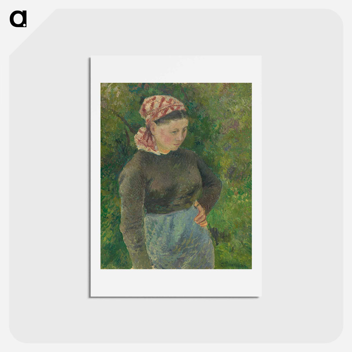 アートポストカード-Peasant Woman - カミーユ ピサロ Postcard.