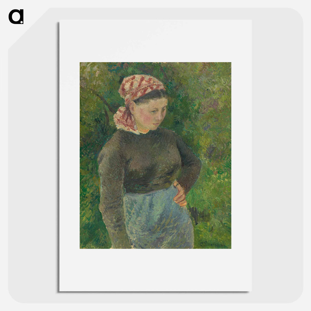 Peasant Woman - Camille Pissarro Poster.