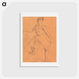 アートポストカード-Ballerina Standing at Bar - エドガー ドガ Postcard.