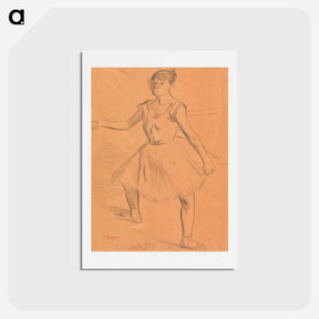 アートポストカード-Ballerina Standing at Bar - エドガー ドガ Postcard.