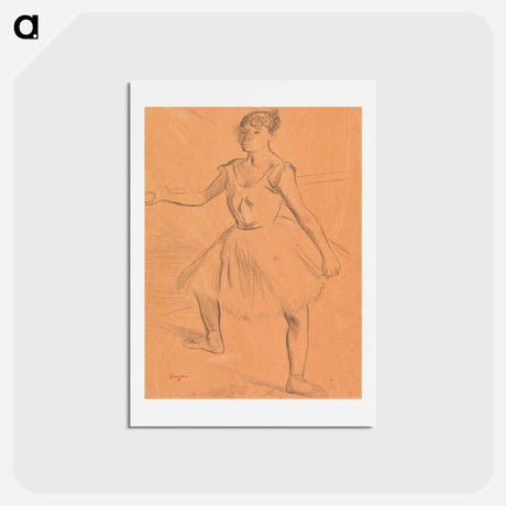 アートポストカード-Ballerina Standing at Bar - エドガー ドガ Postcard.