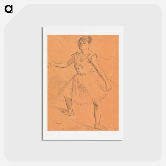 アートポストカード-Ballerina Standing at Bar - エドガー ドガ Postcard.