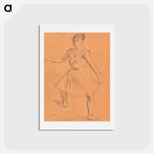 Ballerina Standing at Bar - エドガー ドガ Postcard.