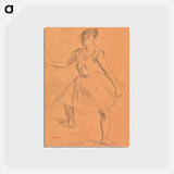 アートポストカード-Ballerina Standing at Bar - エドガー ドガ Postcard.