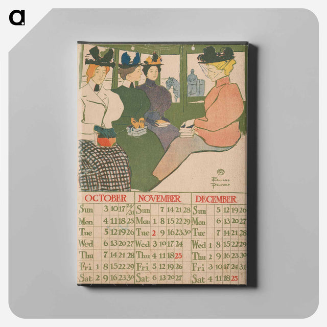 アートパネル-Vintage calendar print by Edward Penfield - エドワード ペンフィールド Canvas.