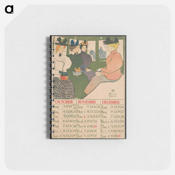 Vintage calendar print by Edward Penfield - エドワード ペンフィールド Memo.