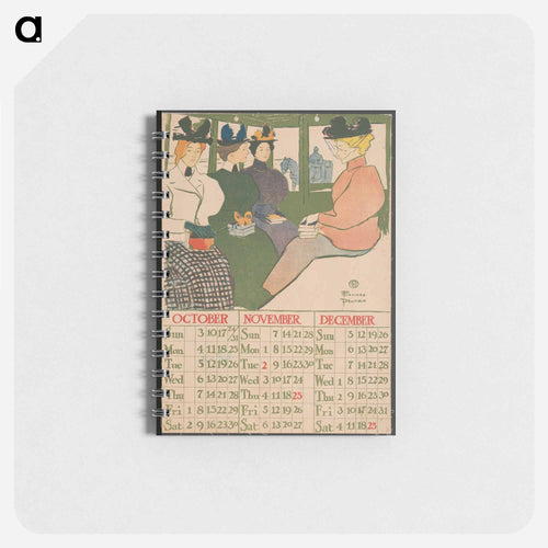 Vintage calendar print by Edward Penfield - Edward Penfield Memo.