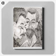 アートパネル-Two Peasant Heads - エルンスト ルートヴィヒ キルヒナー Canvas.