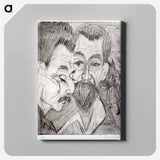 アートパネル-Two Peasant Heads - エルンスト ルートヴィヒ キルヒナー Canvas.