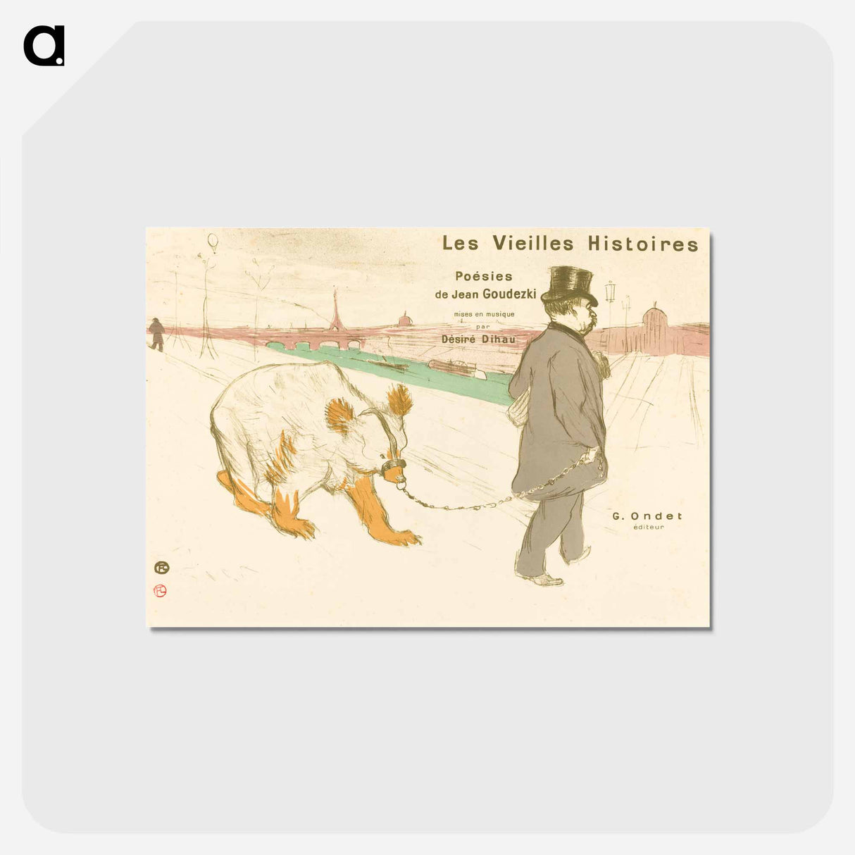 アートポストカード-Les Vielles Histoires - アンリ ド トゥールーズ ロートレック Postcard.