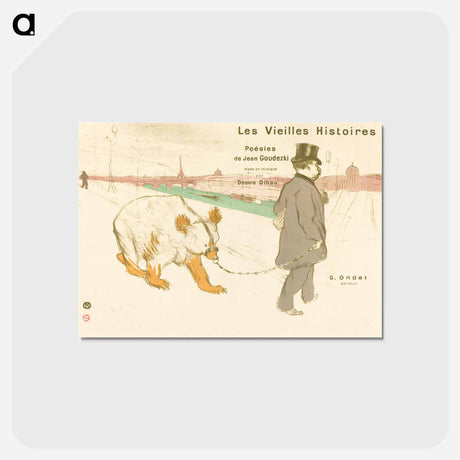 アートポストカード-Les Vielles Histoires - アンリ ド トゥールーズ ロートレック Postcard.