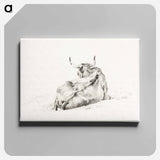 アートパネル-Lying cow - ジャン ベルナール Canvas.