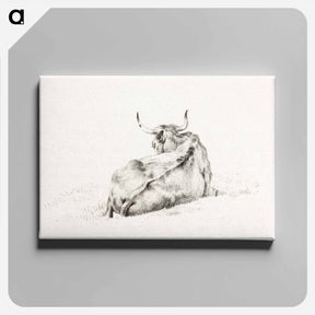 アートパネル-Lying cow - ジャン ベルナール Canvas.