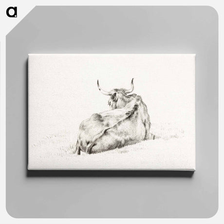 アートパネル-Lying cow - ジャン ベルナール Canvas.